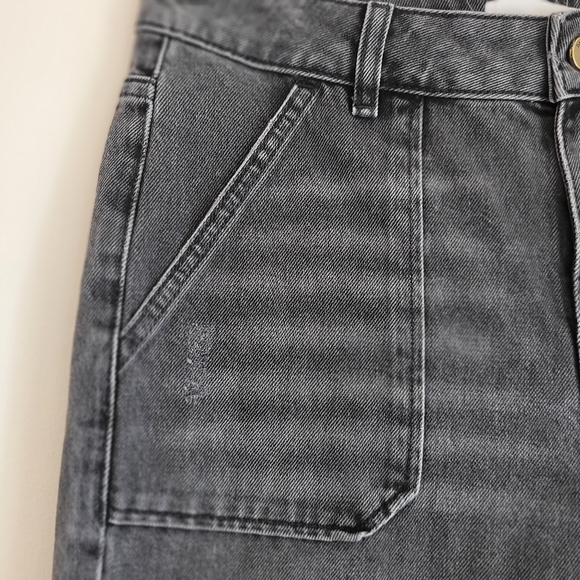 BA&SH ELLY straight leg jeans with raw hem*grey sz29 - Picture 9 of 16